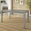 Rectangular 36 x 60 inch Farmhouse Dining Table in Antique Grey Wood Finish
