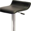 Modern Air-Lift Adjustable Bar Stools with Black PVC Seat
