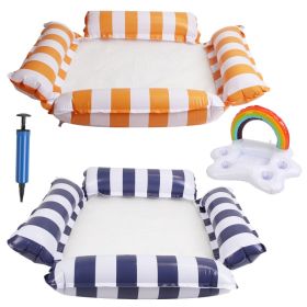 Set Of 3 Pack Inflatable Pool Floats 1 Drink & Snack Float 2 Water Hammocks With High Buoyancy Pillows Cooling Mesh (red: Multicolor)
