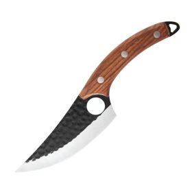 Stainless Steel Hand Hammered Tone Boning Knife Household Kitchen (red: Yellow Pear Boning Knife)