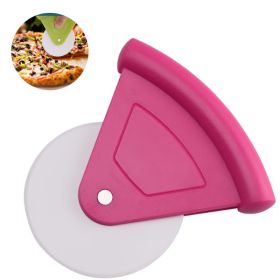 Plastic Pizza Wheels Cutter Pizza Slicing Tool Cake Bread Cutting Tools Baking Tools Bakeware (red: Default)