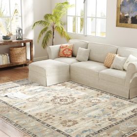 8x10 Area Rug, Indoor Boho Machine Washable Carpet For Living Room, Bedroom, Dining Room, Kitchen, Blue (red: Blue)