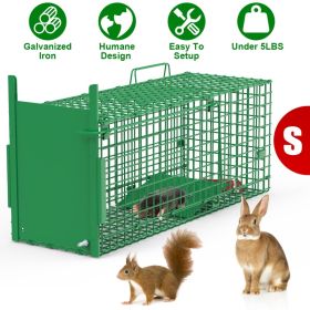 Live Animal Cage Trap For Animals Humane Galvanized Iron Trap Cage For Raccoons Armadillos Foxes Opossums Muskrats Beavers 26in 32in 40in Size Op (red: Green-S Size 26in)