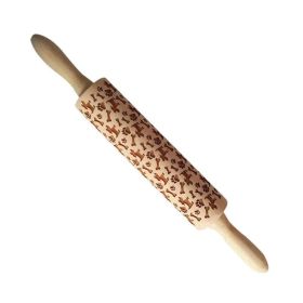 Rolling Pin Christmas Embossing (red: Dog 43cm)