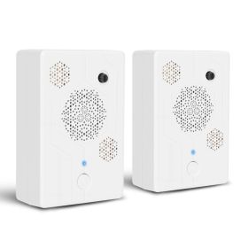 2Pack 2026 Upgraded Rechargeable Ultrasonic Bat Repellent Indoor Outdoor Bird Mouse Dog Deterrent Device With 3 Ultrasonic Speakers For Attic Por (red: White)