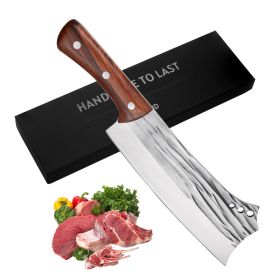 Kegani Meat Cleaver Knife - Heavy Duty Bone Chopper - 1.4 Lbs Butcher Knife Bone Knife - High Carbon Steel Butcher Knife For Meat Cutting, Bone C (red: Meat Cleaver Knife)