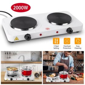 Cooking Electric Heating Plate, 2-burner Electric Stove, 2000 Watt Portable Electric Stove, Glass Stove, Easy To Clean, Suitable For RV&home&camp (red: defaulttitle)