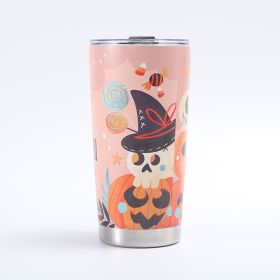 Customized Creative 304 Stainless Steel Insulated Mug, 3D-Printed Beer Cup, Halloween Large-Capacity 20oz Car Tumbler (red: Red)