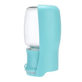 Dog Portable Water Bottle Foldable Pet Water Dispenser Pet Products (red: Blue-350ml)
