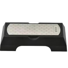 Diamond Double-sided Sharpening Stone 400#/1000# With Coarse And Fine Grit And Non-slip Base - Suitable For Kitchen Knives, Chisels, Axes, And Wo (red: Black)