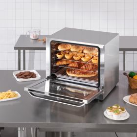 66L Commercial Countertop Oven 2800W Electric Toaster Oven Stainless Steel (red: Black)