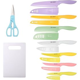 30 Piece  Knife Set With Kitchen Cutting Board (red: Set1)