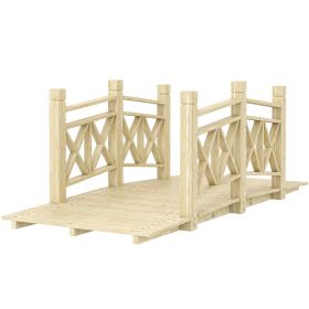 5 Ft. Wooden Garden Bridge Footbridge For  Ponds, Creeks, Streams, Nature Wood (red: Nature Wood)