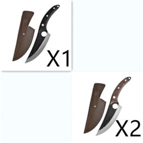 Hand forged boning knife (red: 2pcsWood1pcBlack)