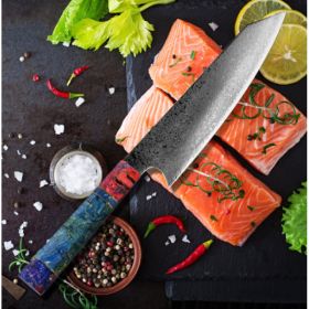 Pattern Kitchen Knife (red: A Silver)