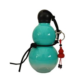 Gourd Style Water Bottle PC 800ml Insulated Chinese Retro Portable Sports Water Bottle For Men Women Light Blue (red: Default)