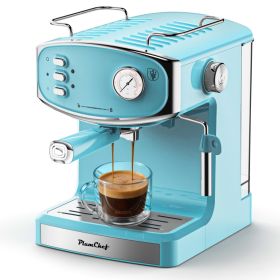 20 Bar Espresso Machine - Professional Compact Espresso Maker With Milk Frother, 54oz Large Water Tank, Low Noise, For Cappuccino, Latte, Blue, A (red: PLKFJ6828)