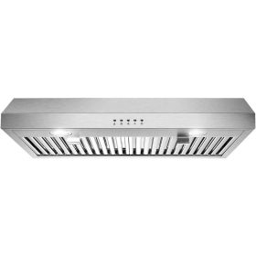 30 Inch Kitchen Under Cabinet Range Hood 3-Speed 600CFM Vent W/LEDs Silver/Black (red: sliver)