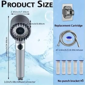 Luxury Rain Shower Head - High-Pressure Flow With Built-In 5-Layer Filter & Premium Painted Finish (red: 9packagingsetincluding5filter)
