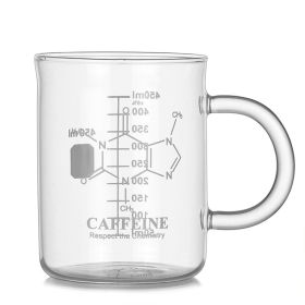 1 PCS Transparent Tape With High Borosilicate Glass Cup, Coffee Cup, Coffee Sharing Cup With Scale Identification (red: 1pcs)