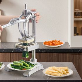 Commercial French Fry Cutter Vegetable Chopper With 3 Blades And 1 Juicer (red: Silver)