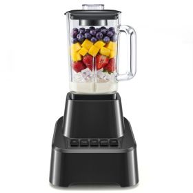 Professional Ice Cream Blender, Full-size Household Blender, Equipped With A 54-ounce Large-capacity Glass Cup (red: Black)