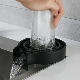Two-piece Kitchen Sink Faucet Cup Flusher, Automatic Sink Flusher, Sink Sprayer With Kitchen Sink Hose, The Perfect Kitchen Sink Accessory To Upg (red: Black)