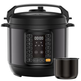 Electric Pressure Cooker, Multi-functional Kitchen Appliance, Instant Heating Multi-functional Cookingware, Stainless Steel Cookingware (red: Black  8QT)