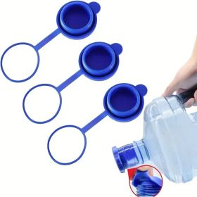 [3-piece Set]3 & 5-gallon Water Bottle Caps, Upgraded Reusable Replacement Caps, Spill-proof Caps For 55mm Water Bottles (red: 3PCSfoodgradesilicone)