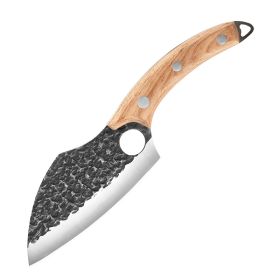 Forged High Carbon Steel Outdoor Bending Knife (red: Rosewood)