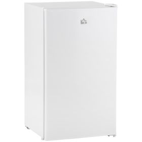 Mini Fridge with Freezer, 3.2Cu.Ft Compact Refrigerator with Adjustable Shelf, Mechanical Thermostat and Reversible Door for Bedroom, Dorm, White (red: White-510x465x885 mm)