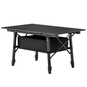 Aluminum Small Folding Table   Dining Table (red: Black)