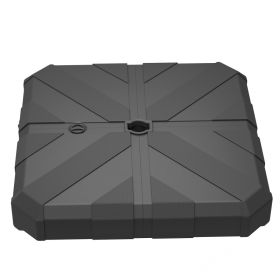 Square Patio Umbrella Base, Cantilever Offset Umbrella Base Heavy Duty Outdoor Umbrella Stand Base, Filled Up To 143lbs With Stand Or 130lbs With (red: Black)