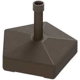 Patio Umbrella Base Holder, Heavy Duty Outdoor Umbrella Stand Base, Filled Up To 42lbs With Stand Or 33lbs With Water For Garden, Poolside, Brown (red: Brown)