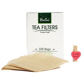 200 PCS Tea Filter Bags,Disposable Tea Infuser Drawstring Loose Leaf Tea With Natural Unbleached Paper And Free Clip (red: 100pcs)