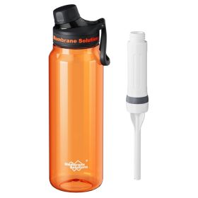 1060mL Water Filter Bottle, 4Stage F Daily Hydration Travel, Orange Translucent (red: W14013565)