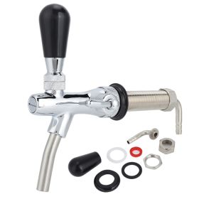 G5/8in Thread Long Shank Adjustable Draft Beer Faucet Tap Dispenser Wine Tools Home Brewing Accessories (red: Default)