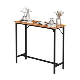 43-Inch Bar Table (Brown) - 209 Lbs Capacity Pub Height Table With Durable MDF Top & Metal Frame, Ideal For Kitchen/Bar Counte (red: defaulttitle)