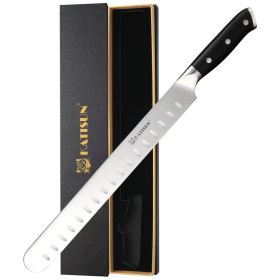 10-inch Carbon Steel Chef Knife For Beef, Turkey, And Ham, With Triple Rivet Handle (red: 17inch)