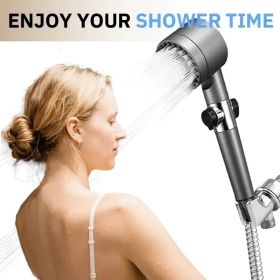 3-level Adjustable Handheld Shower Head, High-pressure Water Flow In Multiple Modes, 5 Filters, Suitable For Powerful Washing Of Hard Water, Wall (red: Afinefivepieceset)