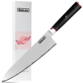 Qulajoy VG10 Chef Knife, Japanese 10Cr15MoV Steel Chefs Knives, Slicing Knife For Meat Vegetable (red: Chef Knife)