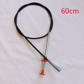 60CM Sewer Dredger Spring Pipe Dredging Tool Household Hair Cleaner Drain Clog Remover Cleaning Tools Household For Kitchen Sink Kitchen Gadgets (red: Black 60cm)