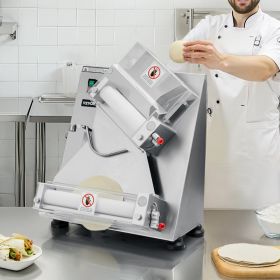 14 Inch Pizza Dough Roller Sheeter Automatic Commercial Pizza Dough Press 370W (red: Silver)