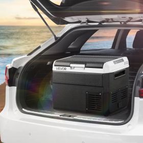 12 Volt Car Refrigerator Portable Freezer 31.7QT Electric Cooler For Camping (red: Black)