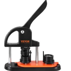 Button Maker Machine, 0.98 Inch 25mm Pin Maker With 500pcs Button Parts, Button Maker With Panda Magic Book, Ergonomic Arc Handle Punch Press Kit (red: Black Orange)