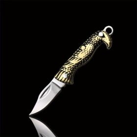 Yellow Dragon Pattern Mini Knife (red: Knife)