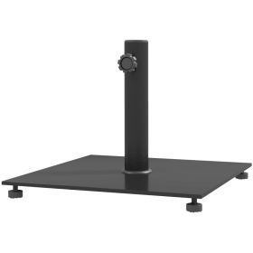 Square Patio Umbrella Base, 29 Lbs Metal Umbrella Stand Base With Adjustable Foot Pads, Heavy Duty Patio Umbrella Holder For 1.51.9 Umbrella Pole (red: Black)