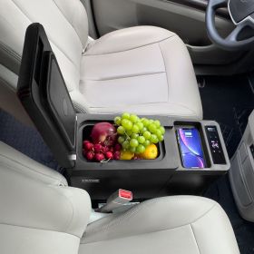 Portable Car Refrigerator Freezer Compressor 8 L Single Zone For Car Home (red: Black)