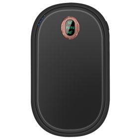Black-Pink Color Options -- 1Pc Rechargeable Hand Warmer Electric Hand Heater Portable Reusable Pocket Warmer Power Bank With Digital Display 2 L (red: Black)