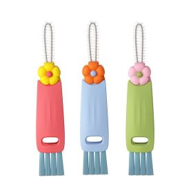 3PCS 3in1 Multifunctional Bottle Cleaning Brush Set For Cup Lids And Tight Gaps, Home Kitchen Water Bottle Cleaner Brush For Plastic Cups And Cre (red: 3pcs)